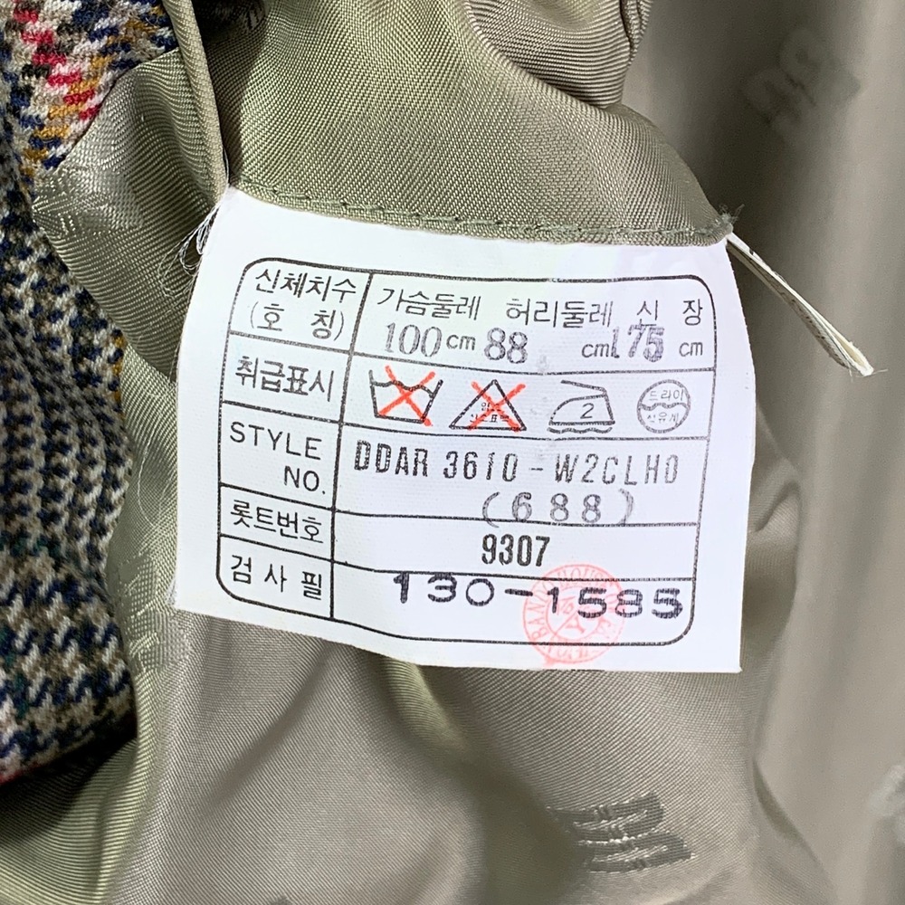 Daks London Blazer Jacket Men 40R Houndstooth Windowpane Gold Button Sport Coat - Picture 7 of 16